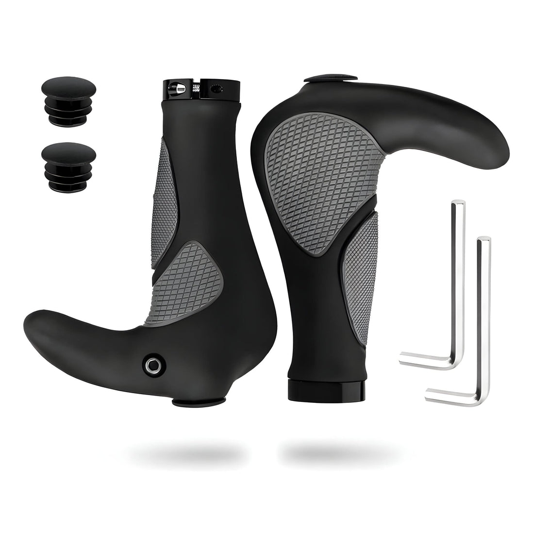 Chwyty rowerowe z rogami - Antypoślizgowe 22mm